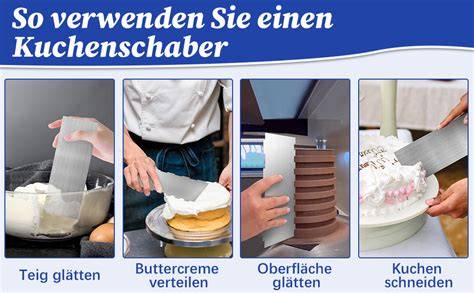 Torten glätten mit Teigkarte und Garnierkamm