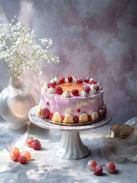 Torten-Dekoration mit frischen Beeren
