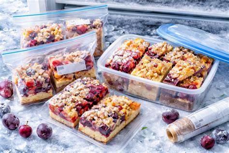 Tortenarten: Sahnetorte, Rührkuchen, Obstkuchen - Einfrieren und Auftauen Eigenschaften