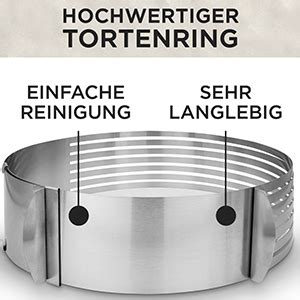 Tortenaufbau im Tortenring mit drei Böden