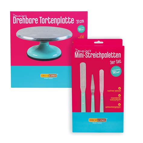 Tortenausstattung: Palette, Teigkarte, drehbare Tortenplatte