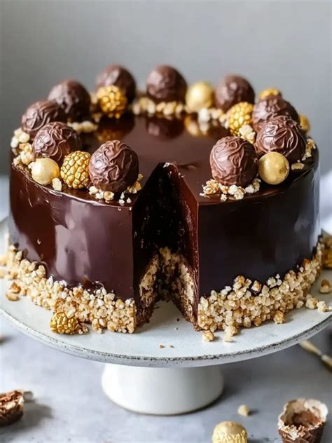 Tortenscheibe mit Maltesers und Schokoladenganache