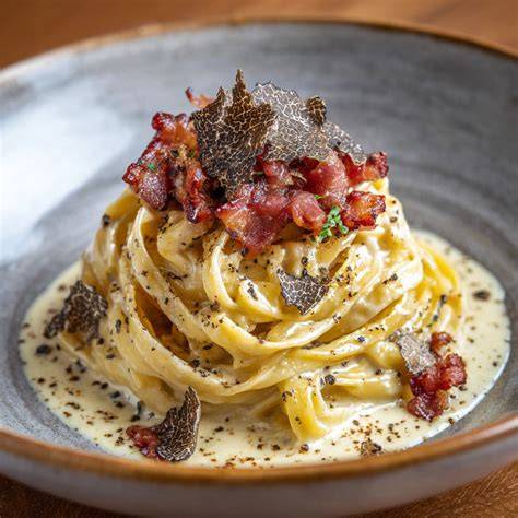 Trüffel Carbonara auf Tellerrand