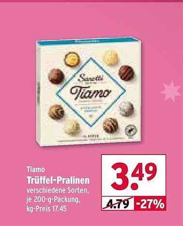 Trüffel Pralinen verschiedene Sorten