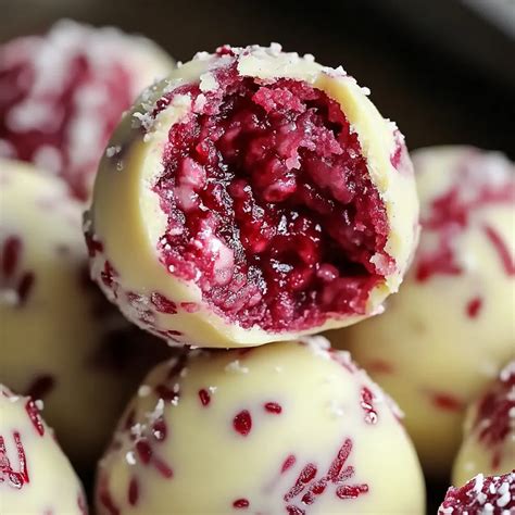 Trüffel mit weißer Schokolade und Cranberry-Pistazien-Streuseln