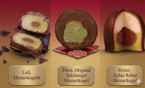 Trüffelpralinen und Mozartkugeln - Sortimentsübersicht