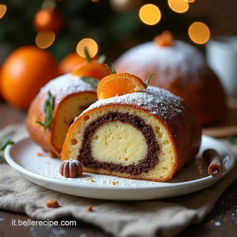 Traditionelle Weihnachtsdesserts verschiedener Länder: Panettone, Bûche de Noël, Risgrynsgröt