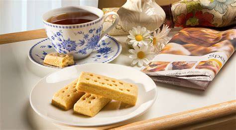 Traditionelle britische Tea Time mit Shortbread