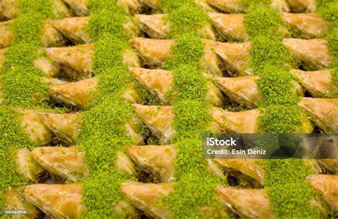 Traditionelle türkische Baklava-Auslage