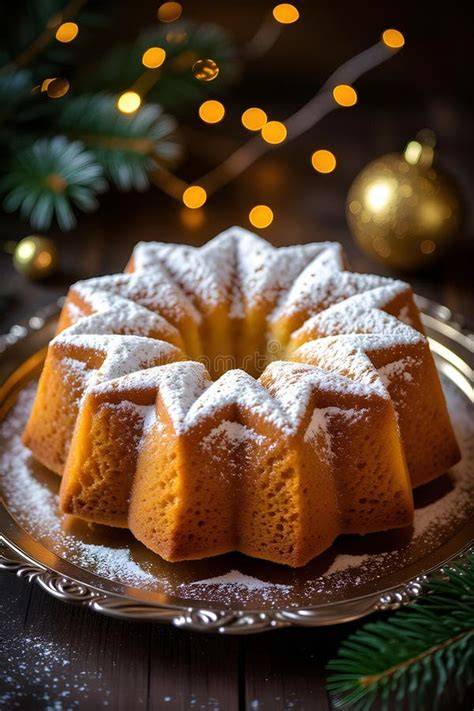 Traditioneller Pandoro in Sternform