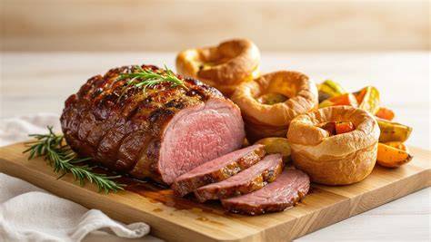 Traditioneller Sunday Roast mit Yorkshire Pudding