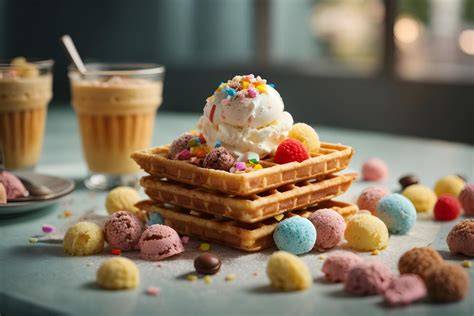 Traditionelles und modernes Eiserlebnis in der Waffel