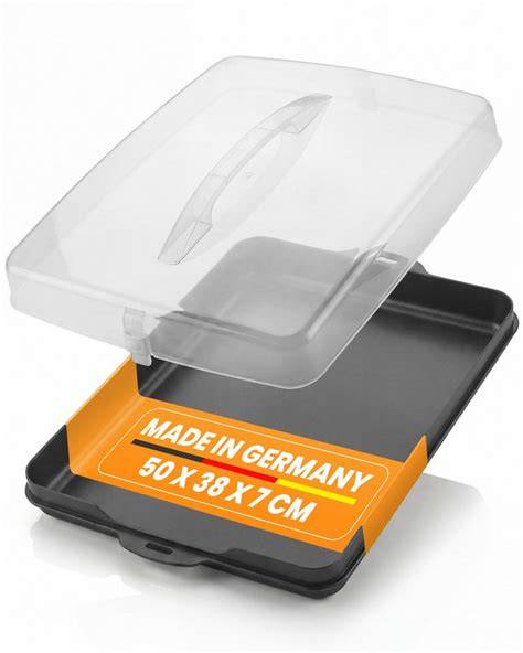 Transportbox und Kuchenhaube für Blechkuchen