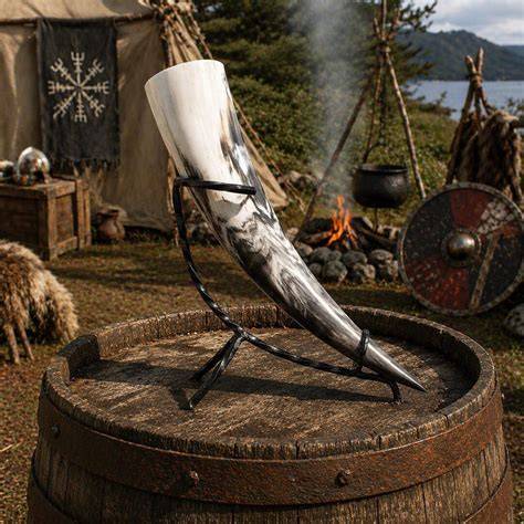 Trinkhörner als Serviergefäße in Wikingerkultur