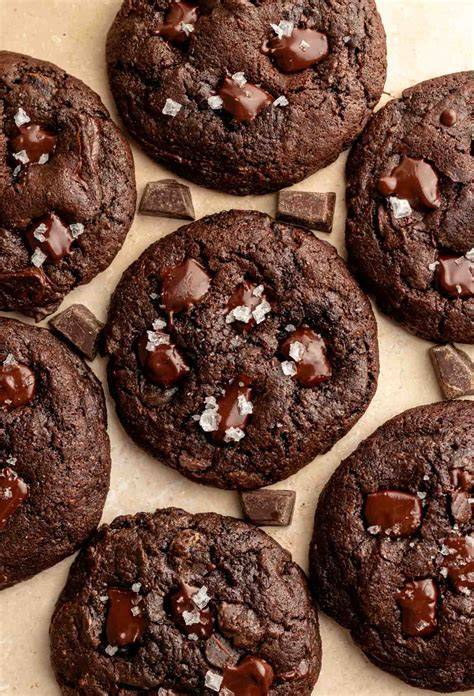 Triple Chocolate Cookies auf Backblech
