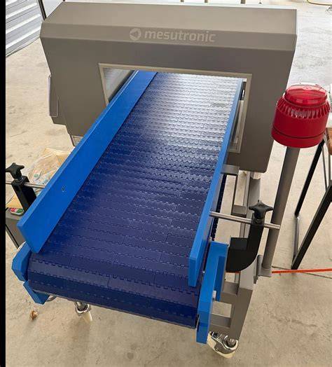 Tunnelmetalldetektor Metron 07 CI auf Transtron-Förderband