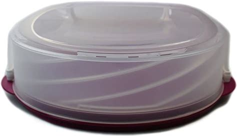 Tupperware Tortenbehälter mit transparentem Deckel und doppelseitigem Boden