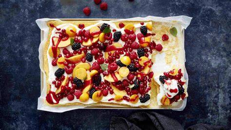 Tutti Frutti Schichten in einer Glasform