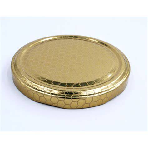 Twist Off Glas 500g Honig dekorativ mit goldenem Twist-Off-Deckel und Honigwabe