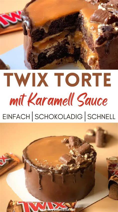Twix Torte - Schichten aus Shortbread, Karamell und Schokolade