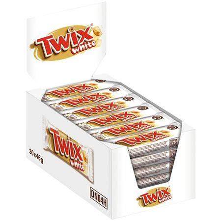 Twix White Riegel im 30er Tray