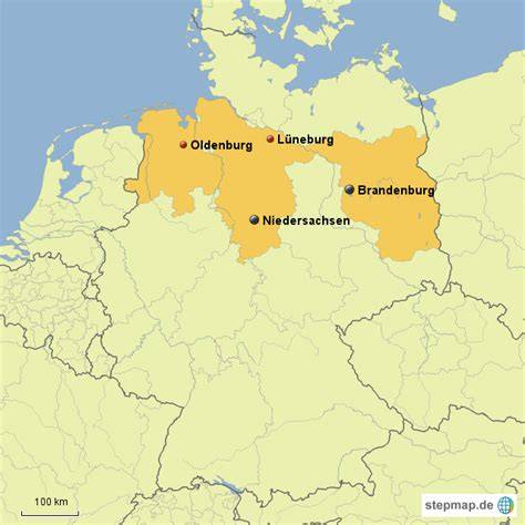 Typische Sanddornregionen in Deutschland - Karte der Hauptanbaugebiete