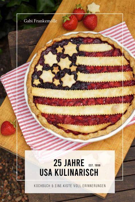 USA-Flaggenkuchen - Aufsicht und Anschnitt