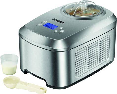 Unold Gourmet 48856 Eismaschine - Frontansicht mit LCD-Display und Bedienelementen