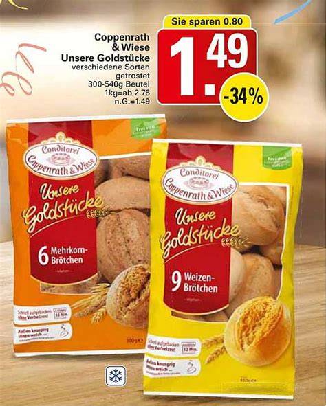 Unsere Goldstücke Weizen-Brötchen Verpackung und Lidl Prospektseite