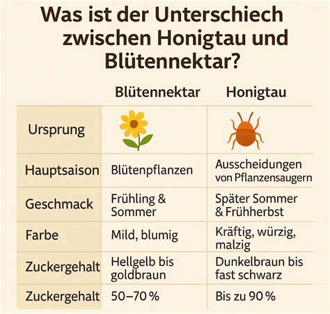 Unterschied zwischen Blütennektar und Honigtau