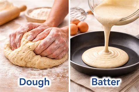 Unterschiede zwischen flour, batter, dough