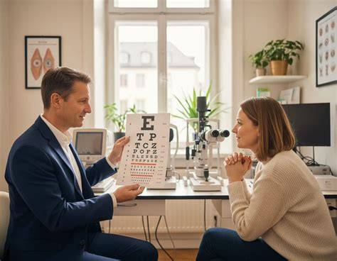 Untersuchung beim Augenarzt zur Früherkennung diabetischer Augenerkrankungen