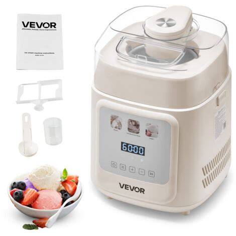 VEVOR Eismaschine mit eingebautem Kompressor und LCD-Bedienfeld