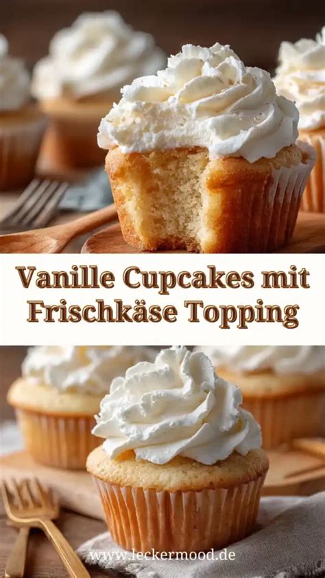 Vanille-Cupcakes mit Frischkäse-Frosting und Beeren