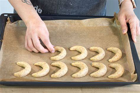 Vanillekipferl auf Backblech