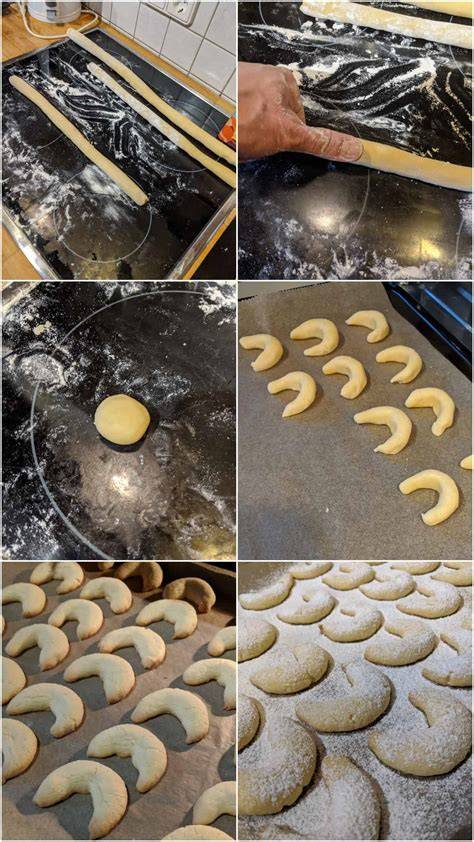 Vanillekipferl in Zubereitung