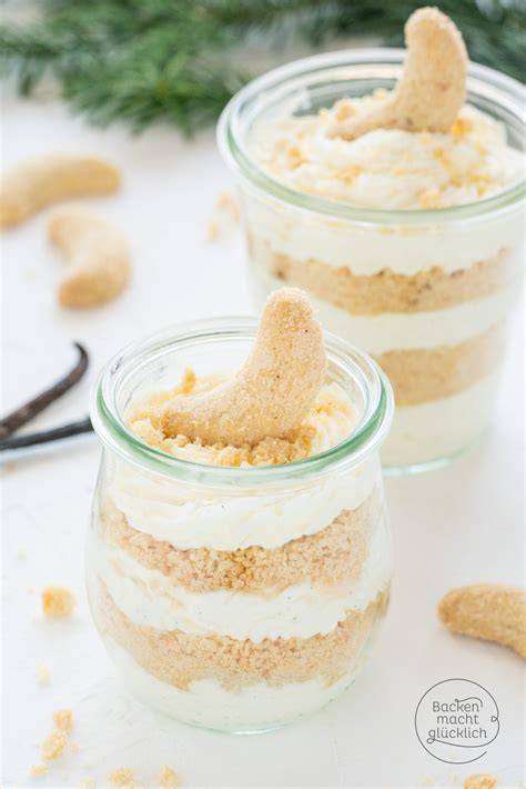 Vanillekipferl-Creme im Glas