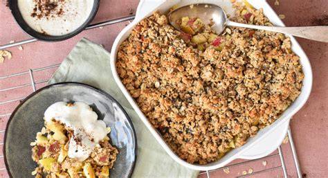 Vanillequark als Beilage zum Apple Crumble