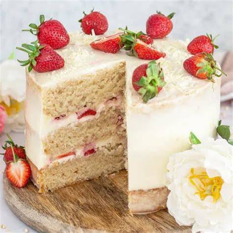 Vanilletorte mit pastellfarbenem Zuckerdekor