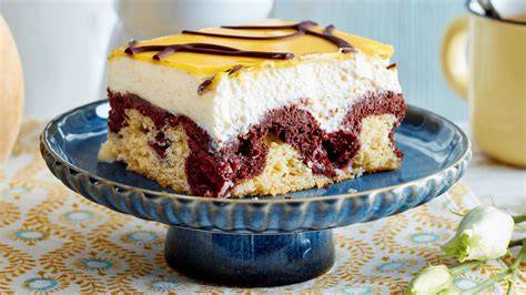 Variante: Schnittkuchen mit Pudding-Sahne-Schicht