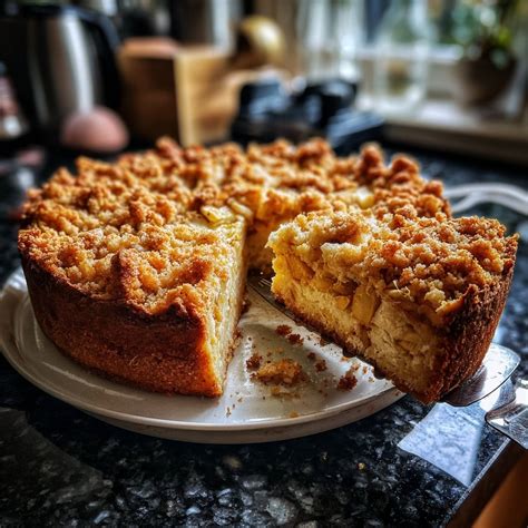 Variante: Streuselkuchen mit Aprikosenmarmelade und Apfelstücken
