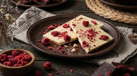 Varianten: Himbeeren, Nüsse und weiße Schokolade als Topping