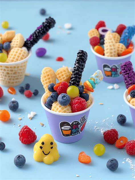 Varianten: Zitronenmelisse-Sorbet mit Beeren, in Waffelbecher oder als Zwischengang serviert
