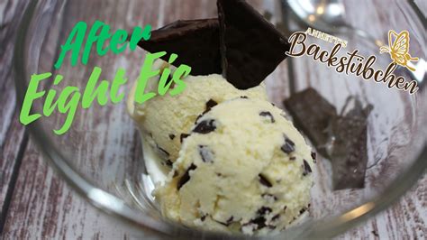 Varianten von After Eight Eis mit verschiedenen Toppings