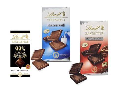 Varianten von Lindt Schokolade ohne Zucker