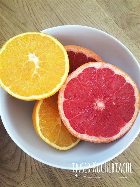 Varianten-Collage: Apfel-Ingwer, Orangen-Ingwer, Grapefruit-Ingwer