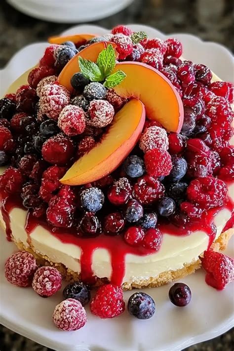 Varianten-Collage: Beeren-, Pfirsich- und Schoko-Quarkkuchen