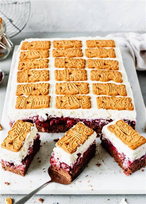 Variation: Dessert-Riegel auf Spekulatiuskeks