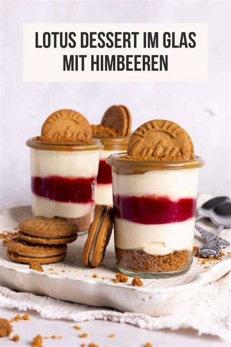 Variation: fruchtiges Lotus Dessert mit Himbeeren