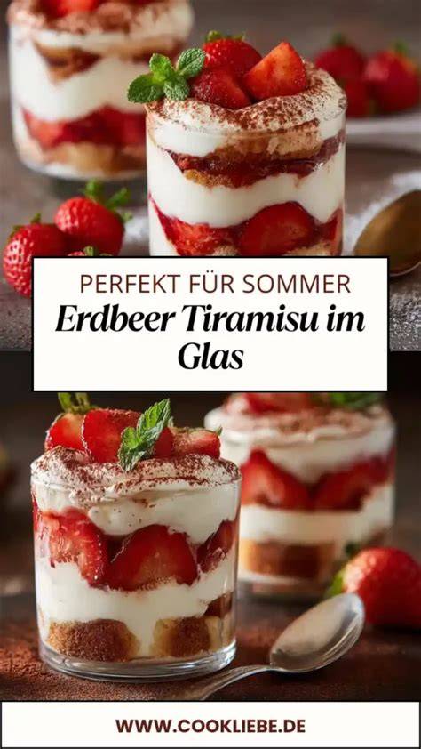 Variation Erdbeer-Tiramisu im Glas mit frischen Früchten